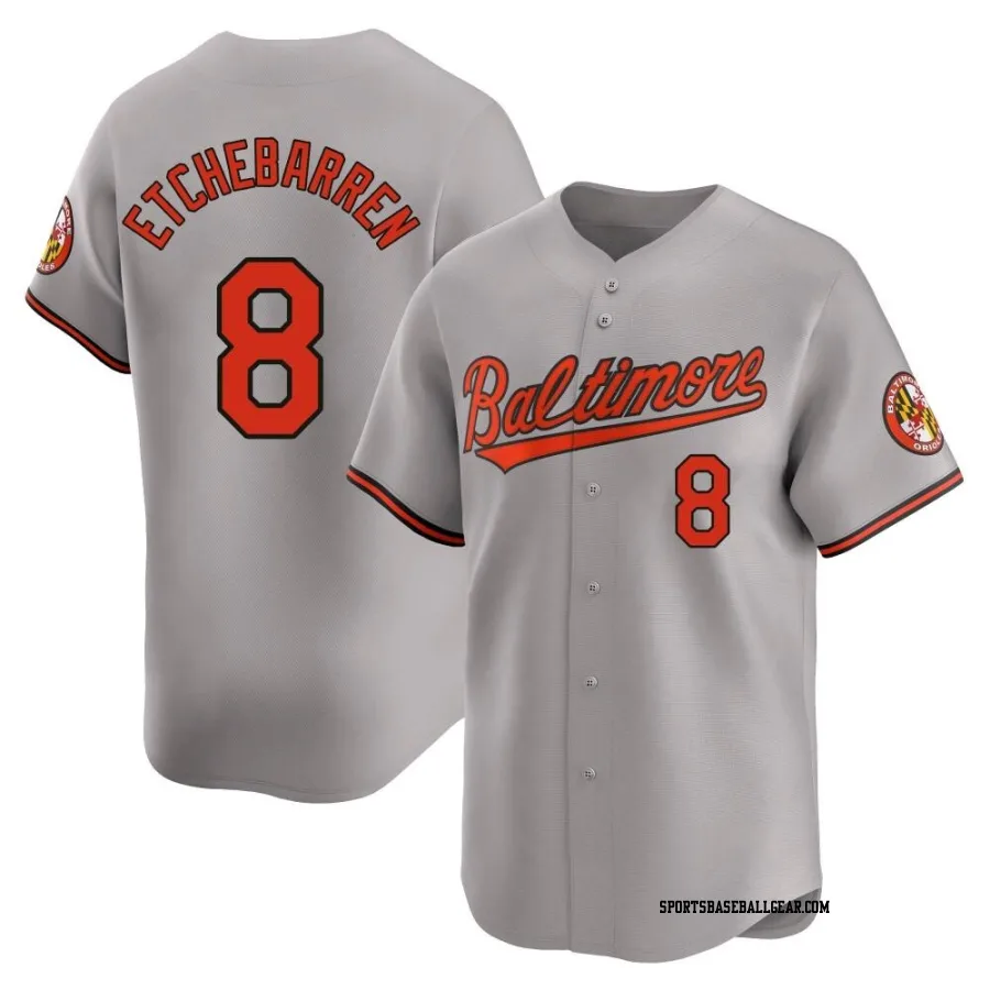 Andy Etchebarren Men's Baltimore Orioles Gray Limited Road Jersey