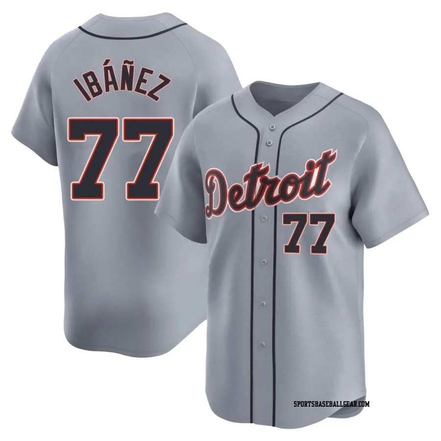 Andy Ibanez Men's Detroit Tigers Gray Limited Road Jersey