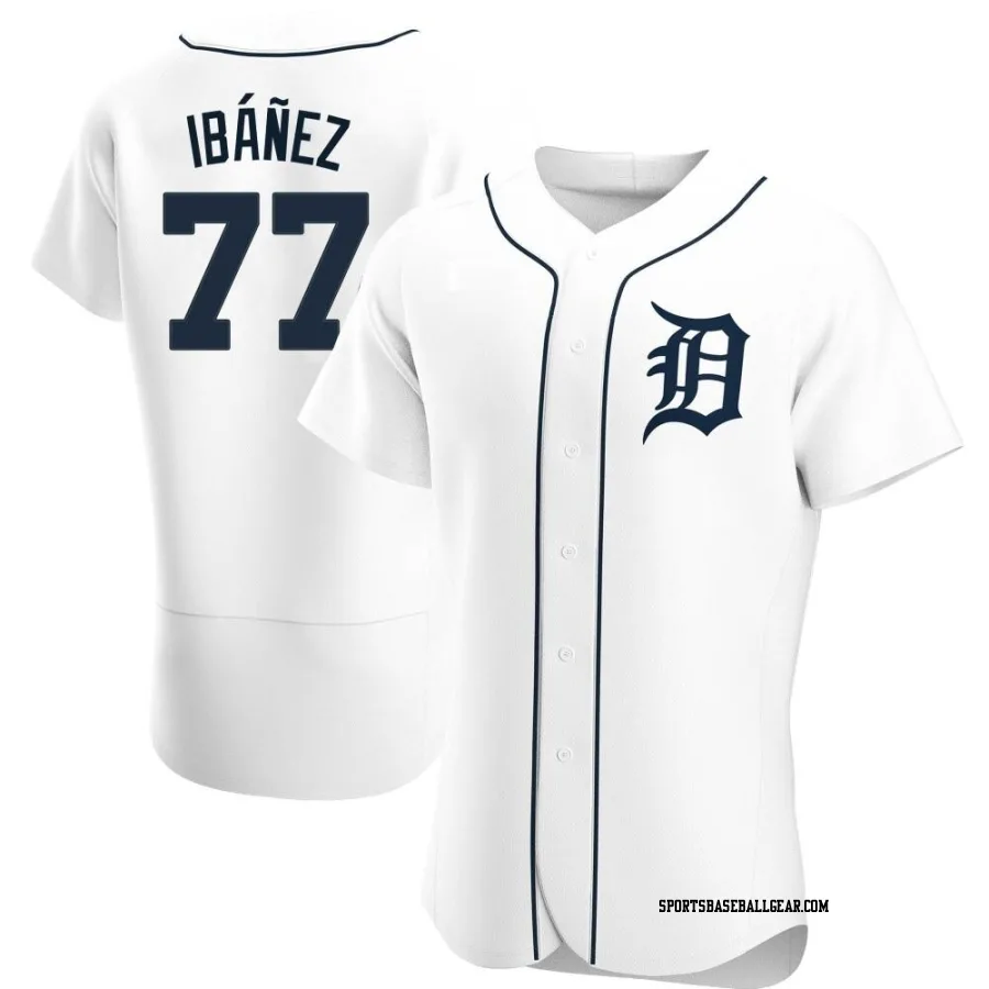 Andy Ibanez Men's Detroit Tigers White Authentic Home Jersey