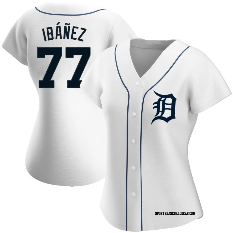 Andy Ibanez Women's Detroit Tigers White Replica Home Jersey
