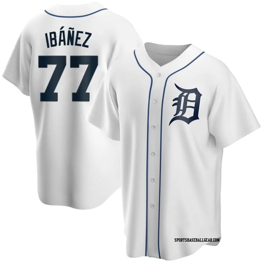 Andy Ibanez Youth Detroit Tigers White Replica Home Jersey