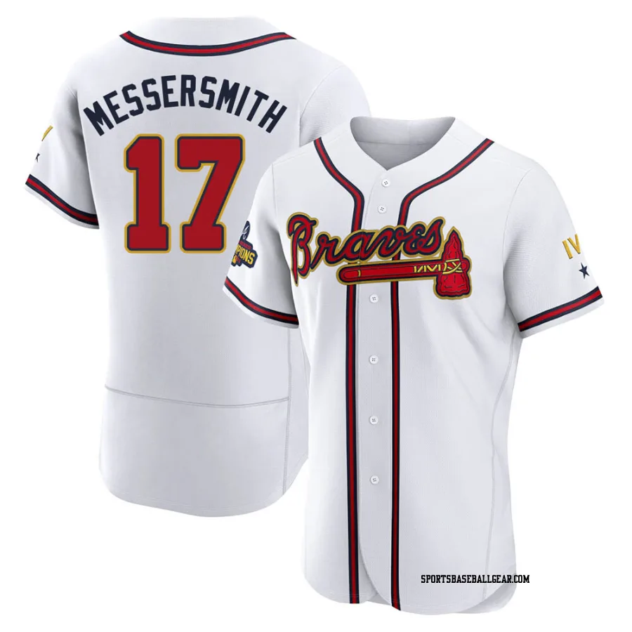 Andy Messersmith Men's Atlanta Braves Gold Authentic White 2022 Program Jersey