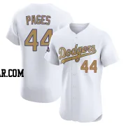 Andy Pages Men's Los Angeles Dodgers Gold Elite White 2025 Collection Jersey