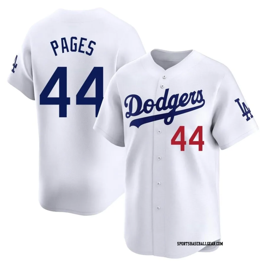 Andy Pages Youth Los Angeles Dodgers White Limited Home Jersey