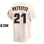 Andy Pettitte Men's Houston Astros Cream Limited Throwback Cooperstown Collection Jersey