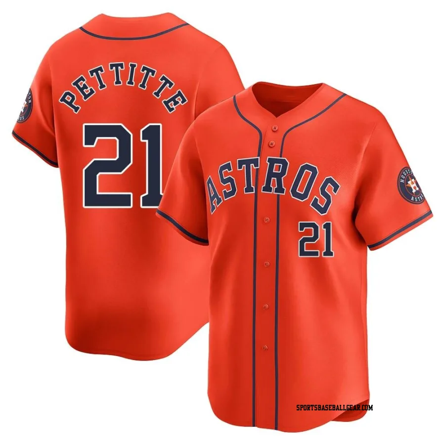 Andy Pettitte Men's Houston Astros Orange Limited Alternate Jersey