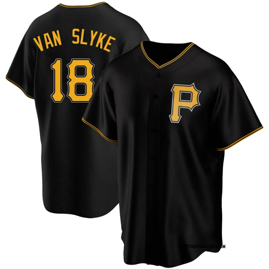 Andy Van Slyke Men's Pittsburgh Pirates Black Replica Alternate Jersey