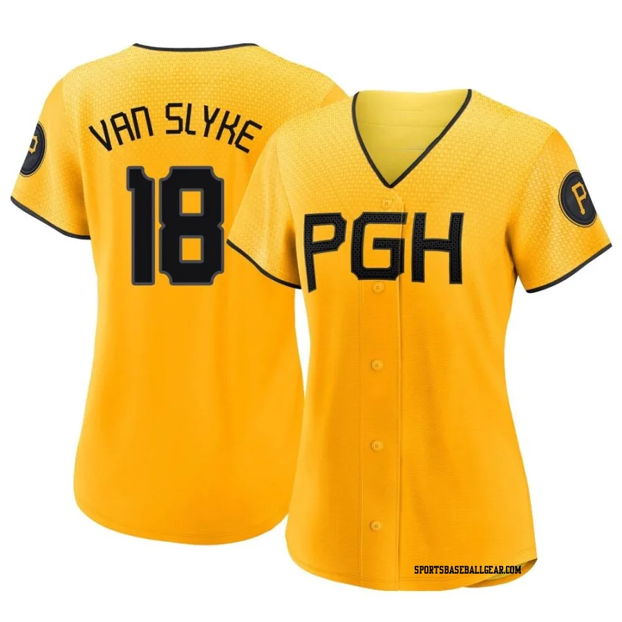 Andy Van Slyke Women's Pittsburgh Pirates Gold Replica 2023 City Connect Jersey