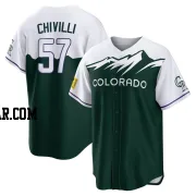 Angel Chivilli Youth Colorado Rockies Green Replica 2022 City Connect Jersey
