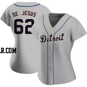 Angel De Jesus Women's Detroit Tigers Gray Replica Road Jersey