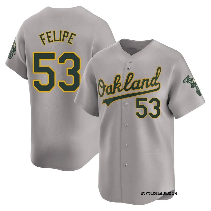 Angel Felipe Men's Oakland Athletics Gray Limited Away Jersey