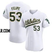 Angel Felipe Men's Oakland Athletics White Elite Home Jersey