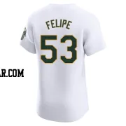 Angel Felipe Men's Oakland Athletics White Elite Home Jersey