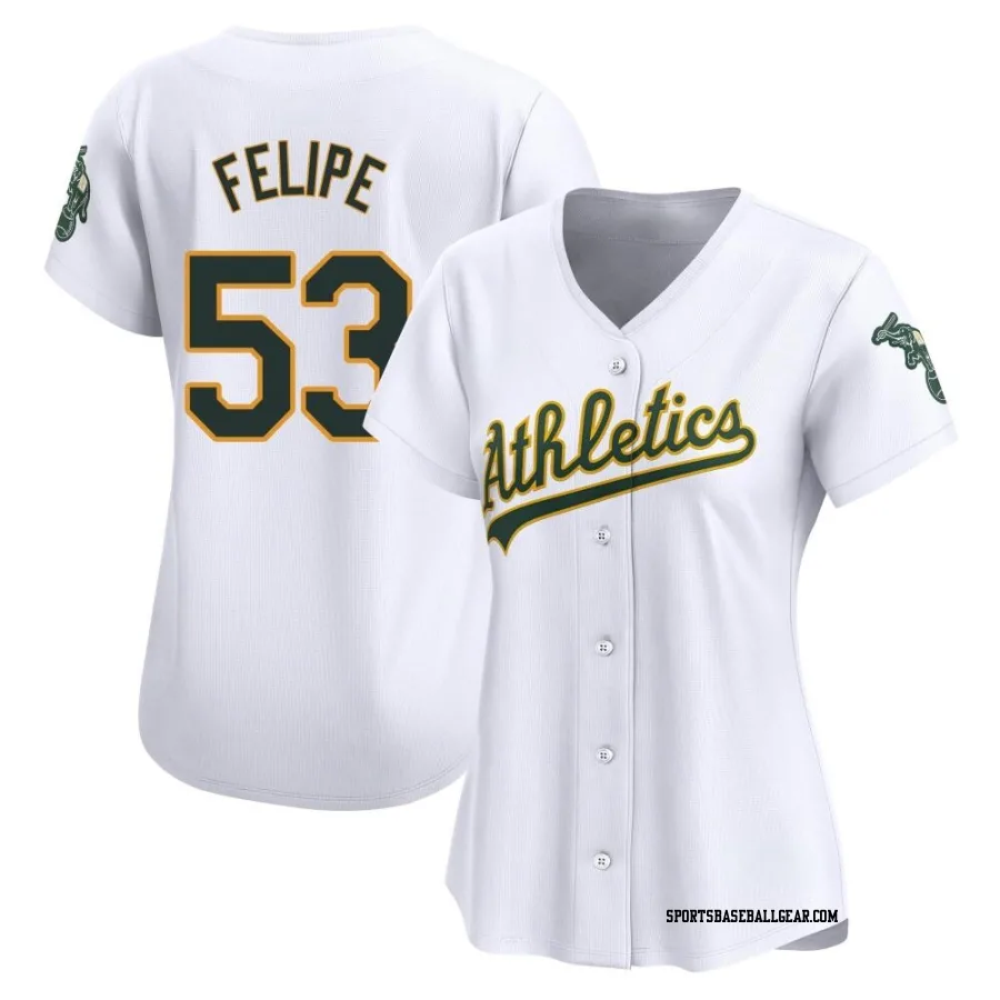 Angel Felipe Women's Oakland Athletics White Limited Home Jersey