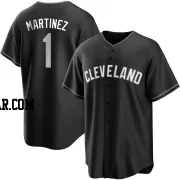 Angel Martinez Men's Cleveland Guardians Black/White Replica Jersey