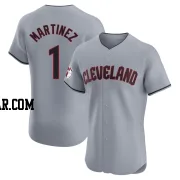 Angel Martinez Men's Cleveland Guardians Gray Elite Road Jersey
