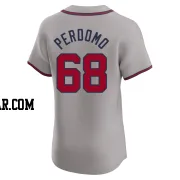Angel Perdomo Men's Atlanta Braves Gray Elite Road Jersey