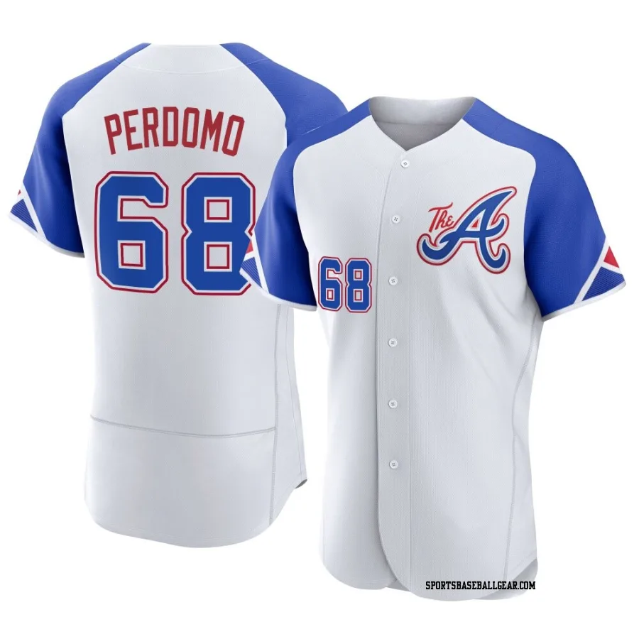 Angel Perdomo Men's Atlanta Braves White Authentic 2023 City Connect Jersey