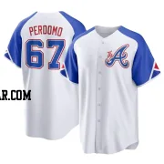 Angel Perdomo Men's Atlanta Braves White Replica 2023 City Connect Jersey