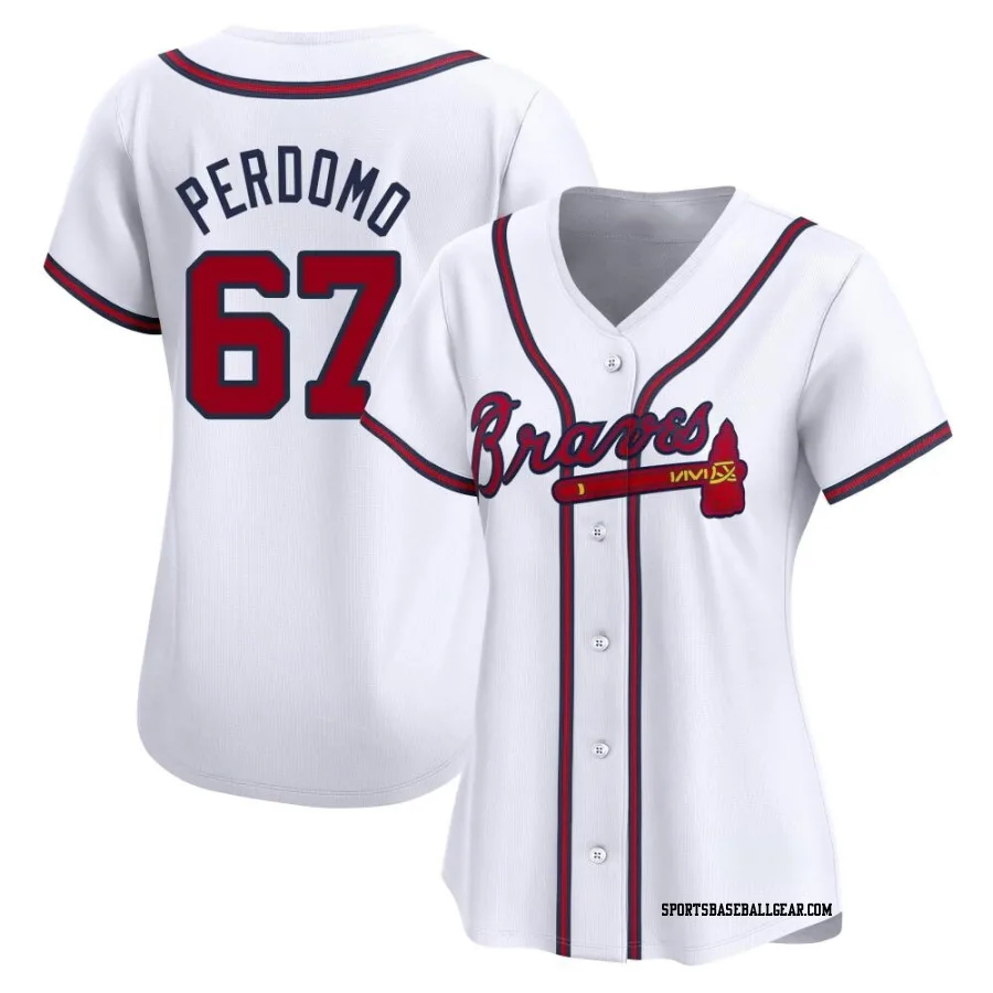 Angel Perdomo Women's Atlanta Braves White Limited Home Jersey
