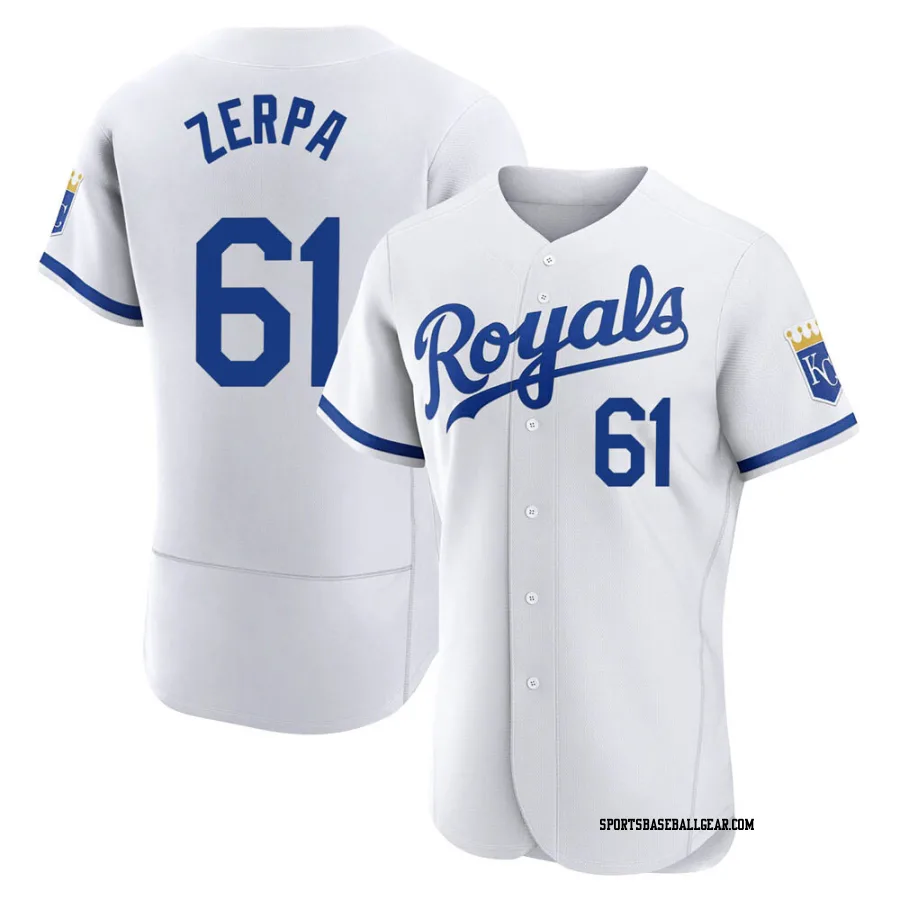 Angel Zerpa Men's Kansas City Royals White Authentic 2022 Home Jersey