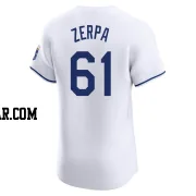 Angel Zerpa Men's Kansas City Royals White Elite Home Jersey
