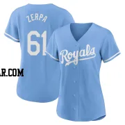 Angel Zerpa Women's Kansas City Royals Light Blue Replica 2022 Alternate Jersey