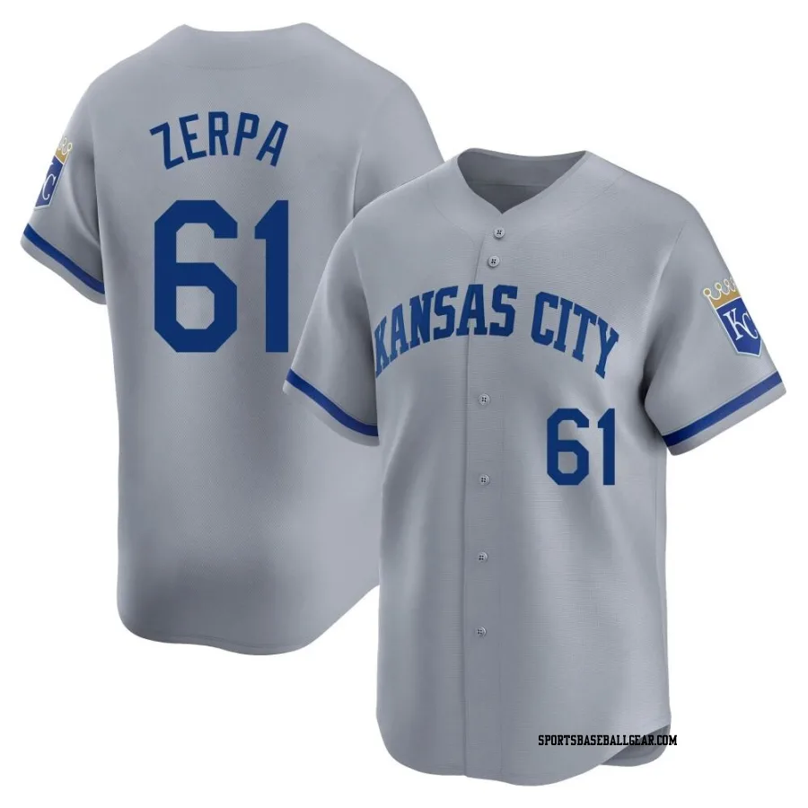 Angel Zerpa Youth Kansas City Royals Gray Limited Away Jersey