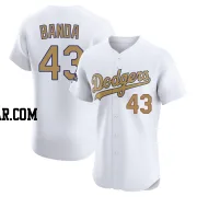 Anthony Banda Men's Los Angeles Dodgers Gold Elite White 2025 Collection Jersey