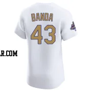 Anthony Banda Men's Los Angeles Dodgers Gold Elite White 2025 Collection Jersey