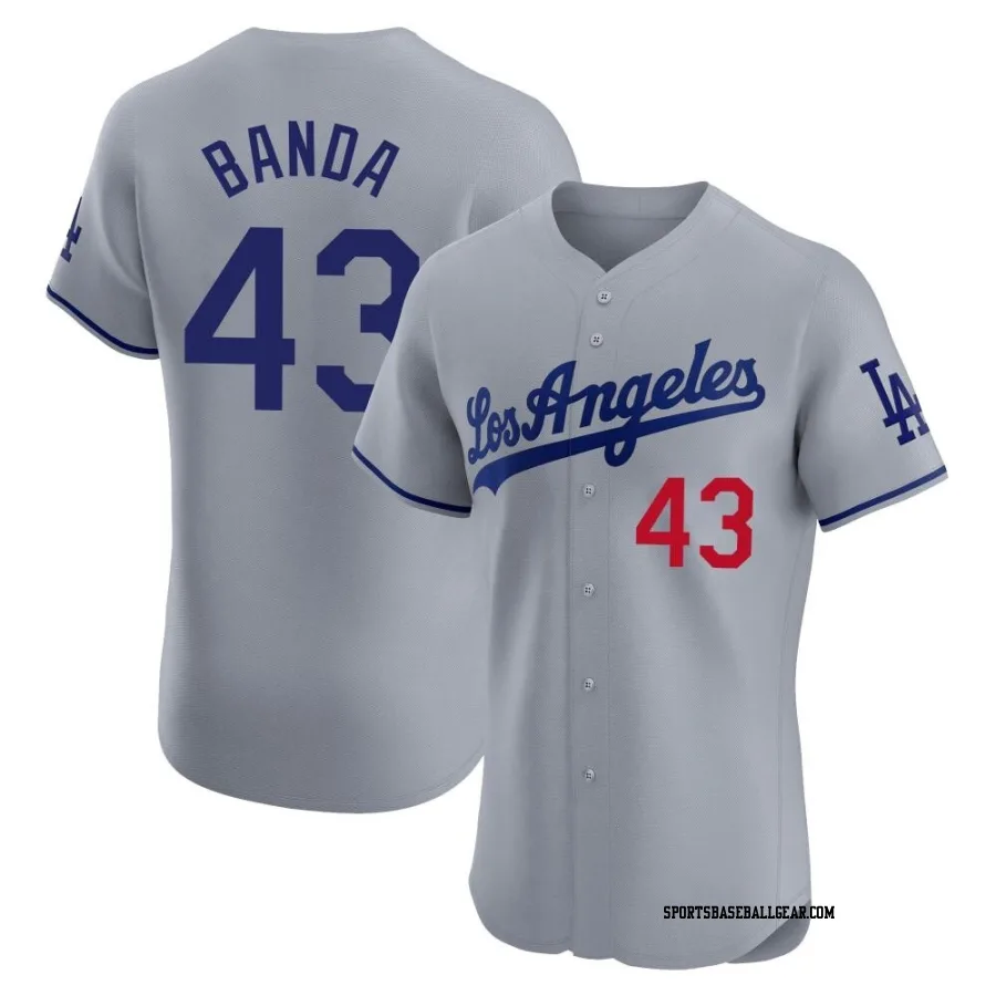 Anthony Banda Men's Los Angeles Dodgers Gray Elite Road Jersey