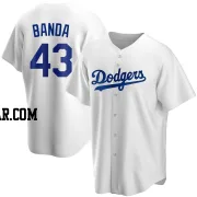 Anthony Banda Men's Los Angeles Dodgers White Replica Home Jersey