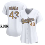 Anthony Banda Women's Los Angeles Dodgers Gold Limited White 2025 Collection Jersey