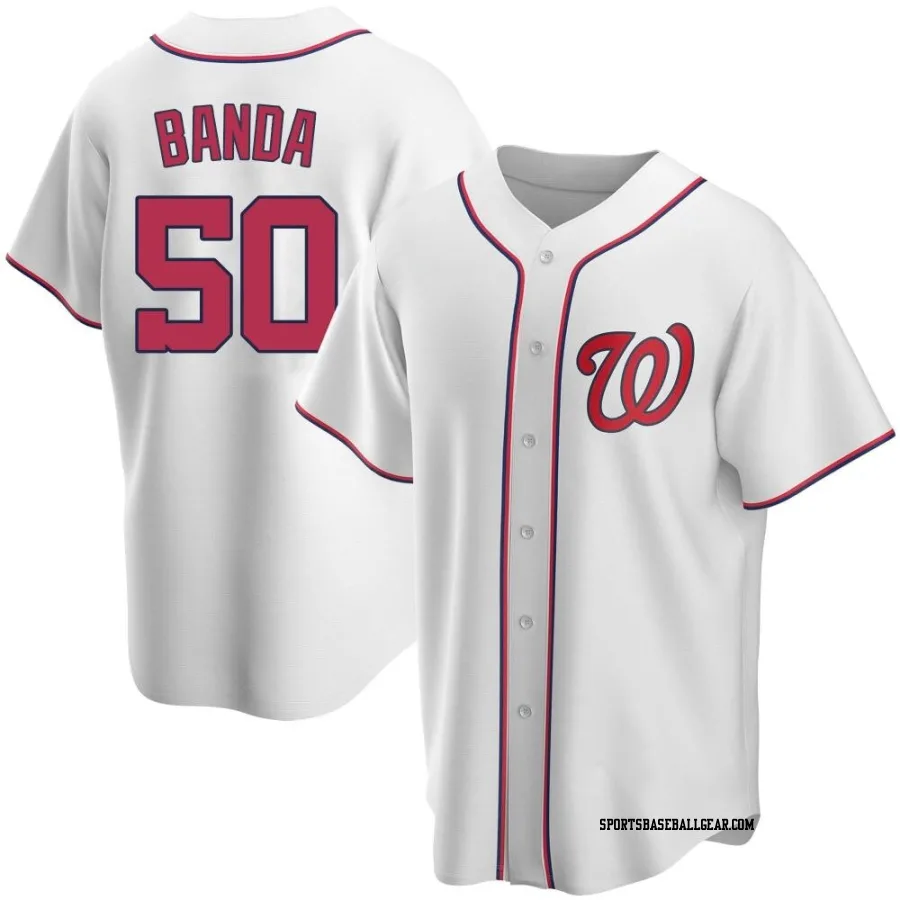 Anthony Banda Youth Washington Nationals White Replica Home Jersey