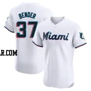 Anthony Bender Men's Miami Marlins White Elite Home Jersey