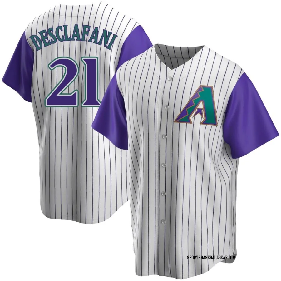 Anthony DeSclafani Men's Arizona Diamondbacks Cream/Purple Replica Alternate Cooperstown Collection Jersey