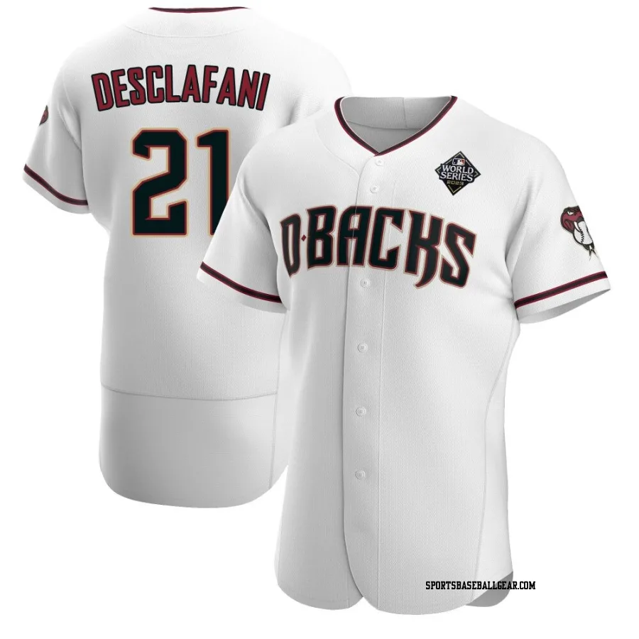 Anthony DeSclafani Men's Arizona Diamondbacks White Authentic Crimson Home 2023 World Series Jersey