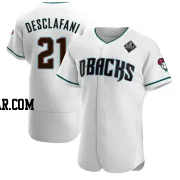 Anthony DeSclafani Men's Arizona Diamondbacks White Authentic Teal Alternate 2023 World Series Jersey