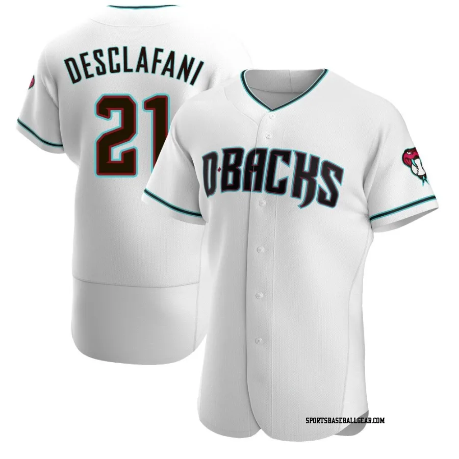 Anthony DeSclafani Men's Arizona Diamondbacks White/Teal Authentic Alternate Jersey