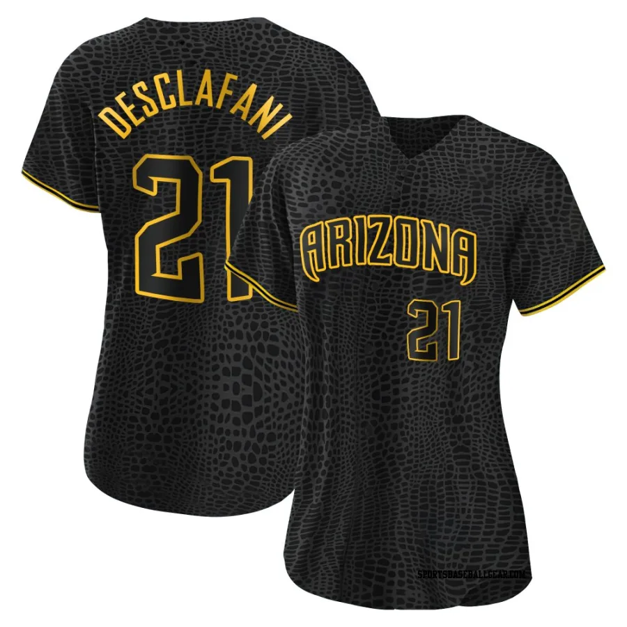 Anthony DeSclafani Women's Arizona Diamondbacks Black Authentic Snake Skin City Jersey