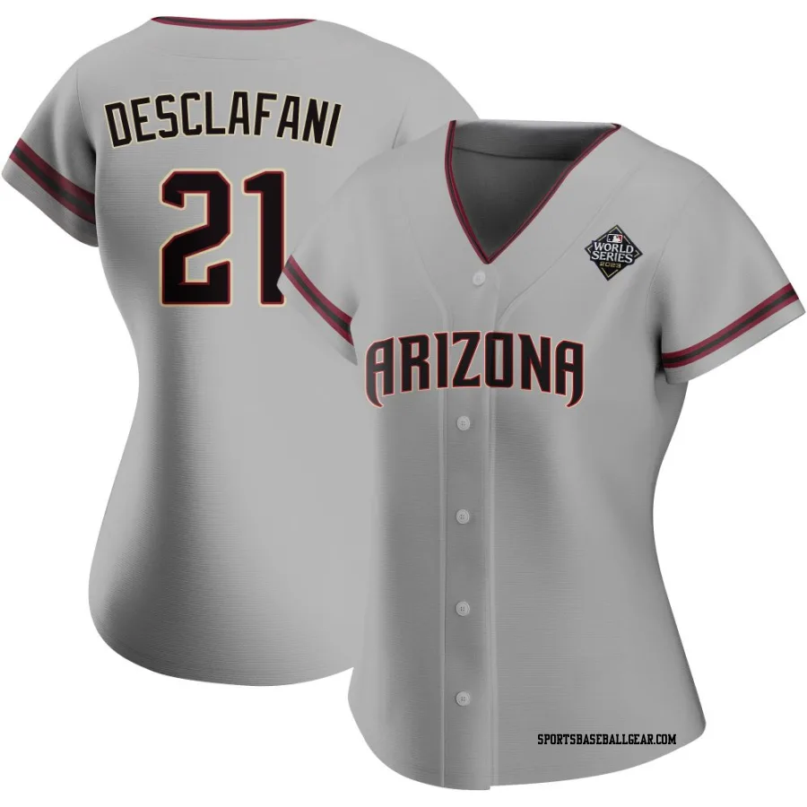 Anthony DeSclafani Women's Arizona Diamondbacks Gray Authentic Road 2023 World Series Jersey