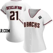 Anthony DeSclafani Women's Arizona Diamondbacks White Authentic Home 2023 World Series Jersey