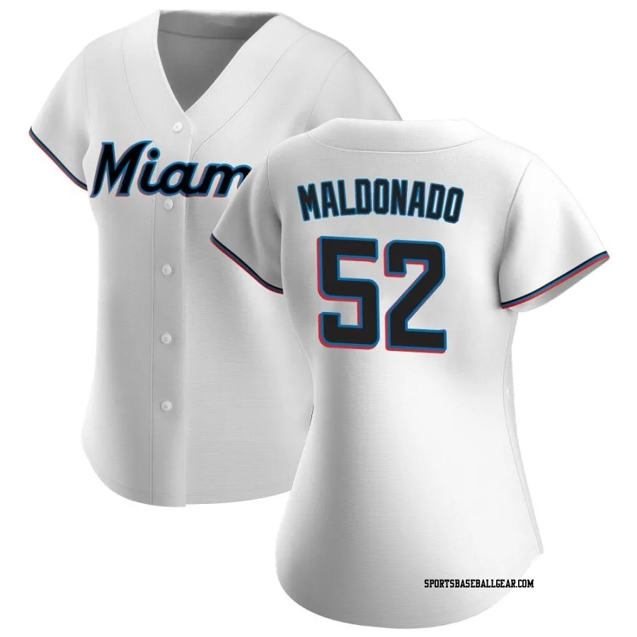 Anthony Maldonado Women's Miami Marlins White Replica Home Jersey