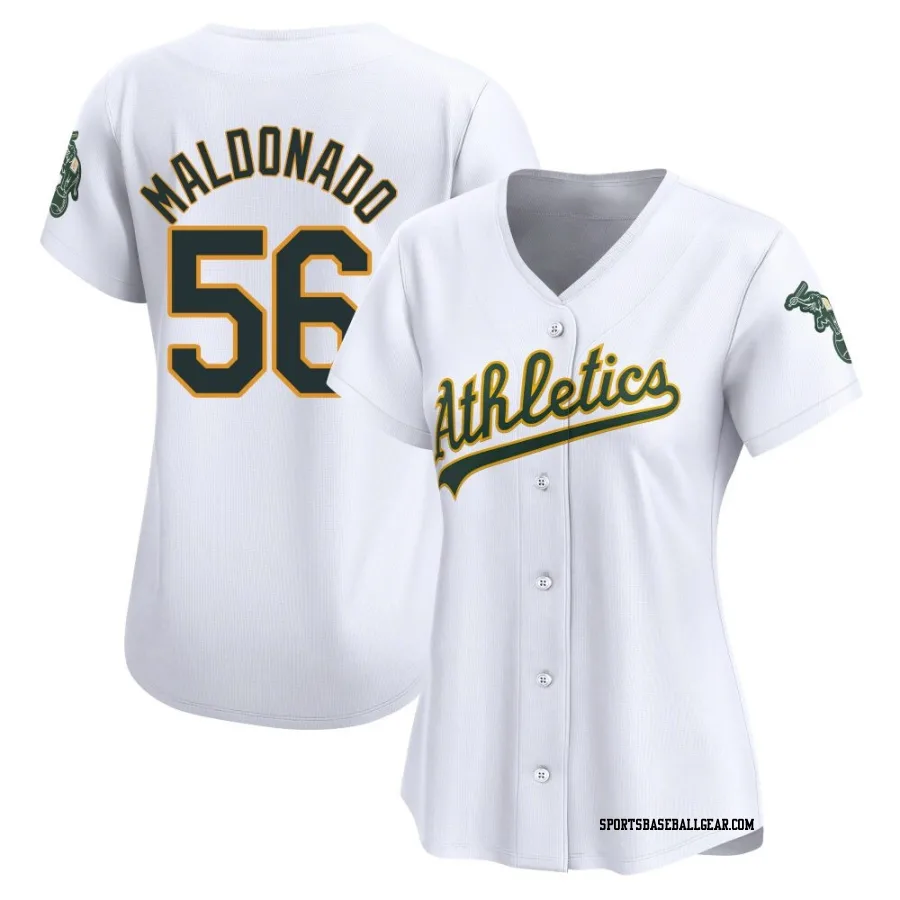 Anthony Maldonado Women's Oakland Athletics White Limited Home Jersey