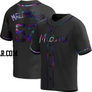 Anthony Maldonado Youth Miami Marlins Black Holographic Replica Alternate Jersey