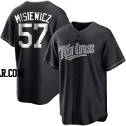 Anthony Misiewicz Men's Minnesota Twins Black/White Replica Jersey