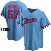 Anthony Misiewicz Men's Minnesota Twins Light Blue Replica Alternate Jersey