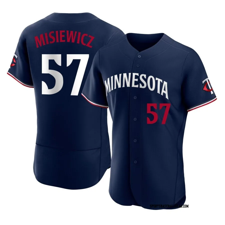 Anthony Misiewicz Men's Minnesota Twins Navy Authentic Alternate Jersey