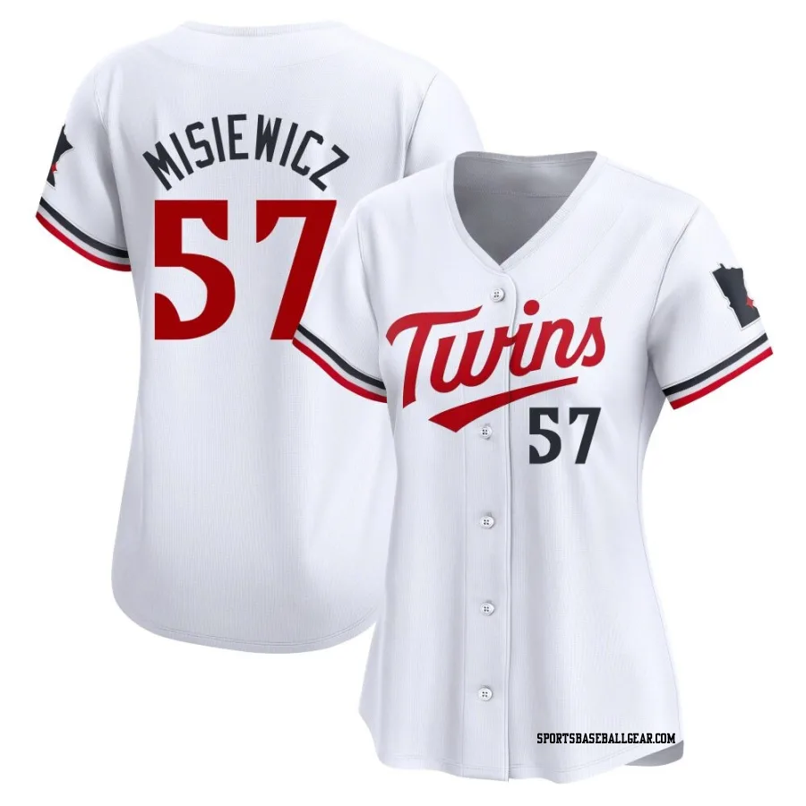 Anthony Misiewicz Women's Minnesota Twins White Limited Home Jersey