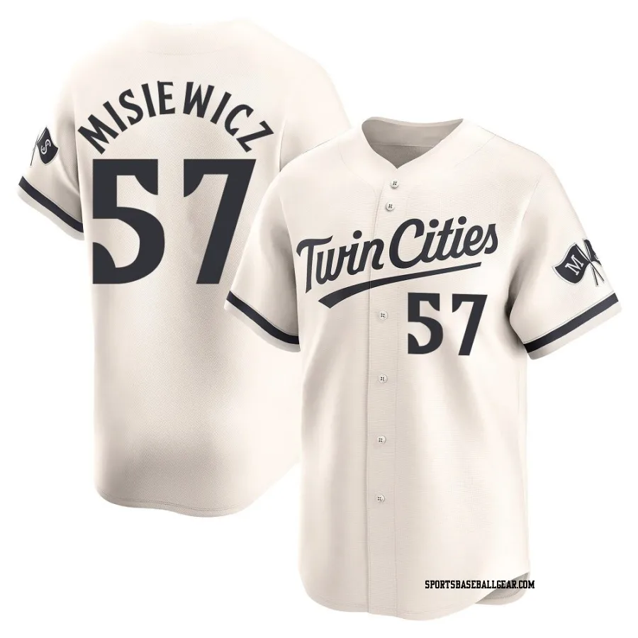 Anthony Misiewicz Youth Minnesota Twins Cream Limited Alternate Jersey